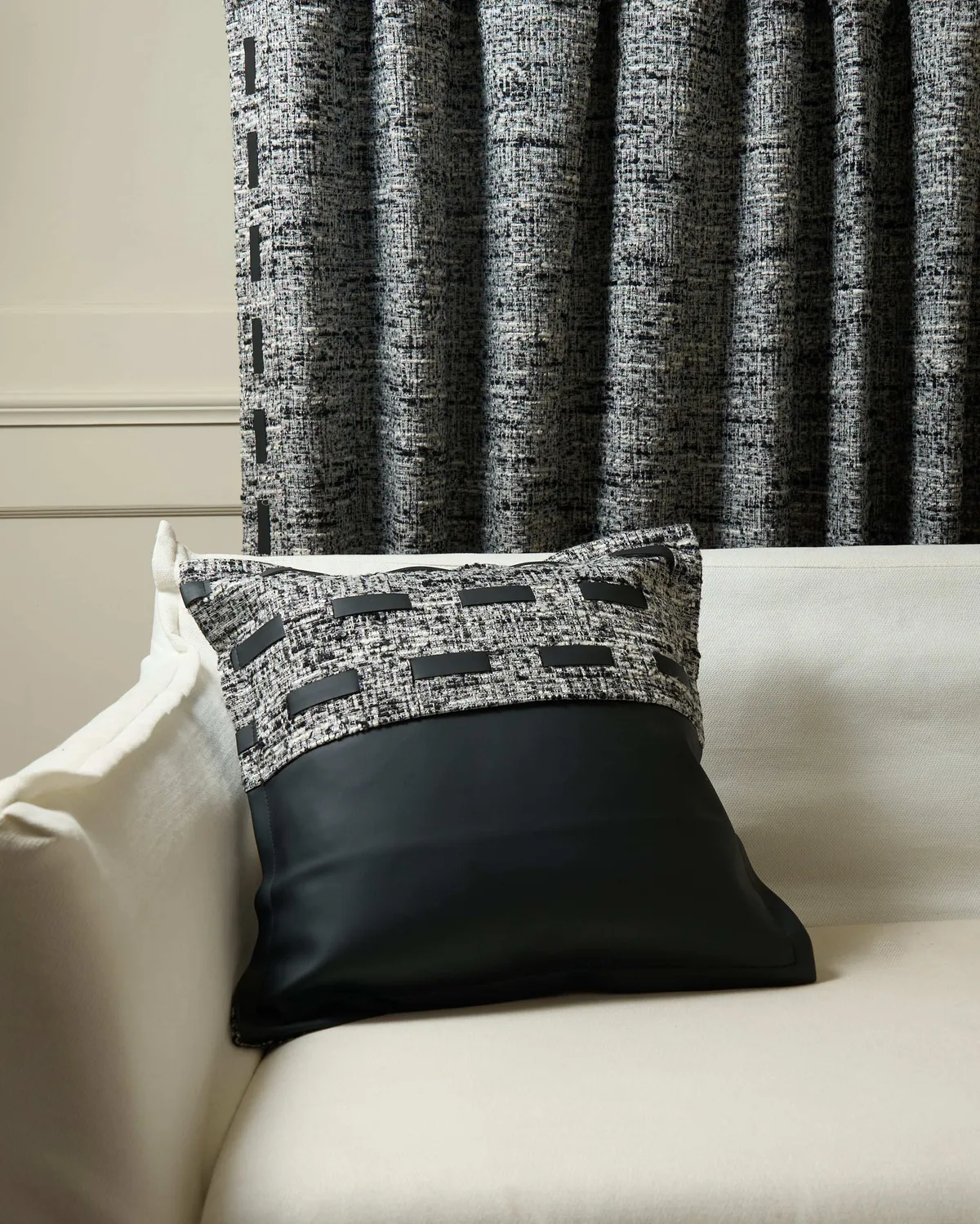 Juliette Textured Faux Leather Throw Pillowcase — image 11