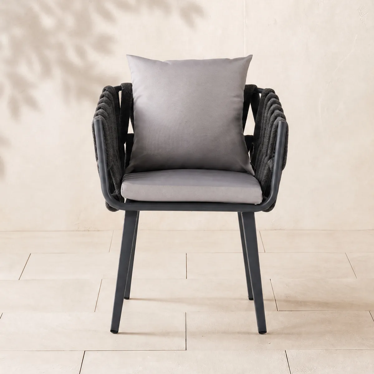 Outdoor Rope Weave & Aluminum Dining Chairs — image 19