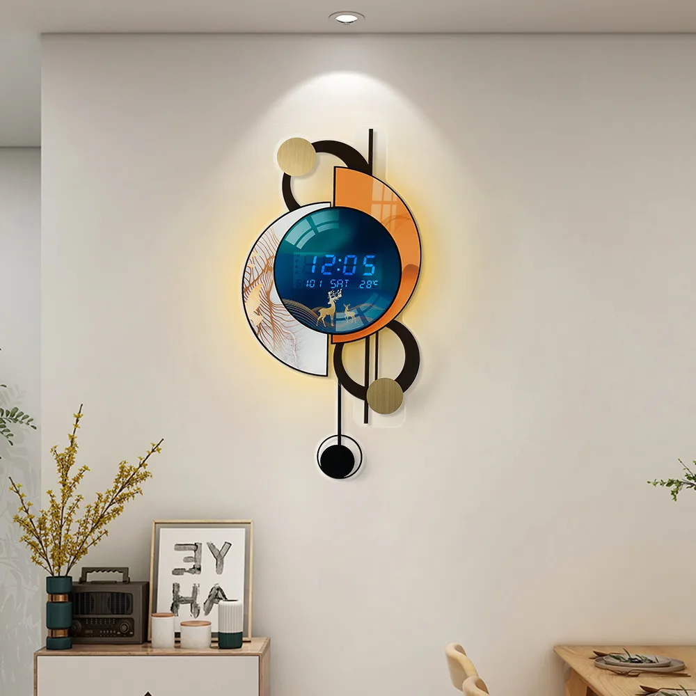 26" LED Silent Wall Clock with Voice-Activated & Dual Power Supply — image 4