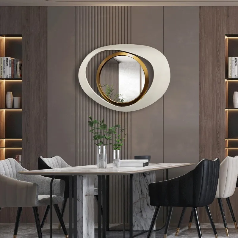 Abstract Wall Mirror, Matte Black and Gold, Horizontal or Vertical — image 26