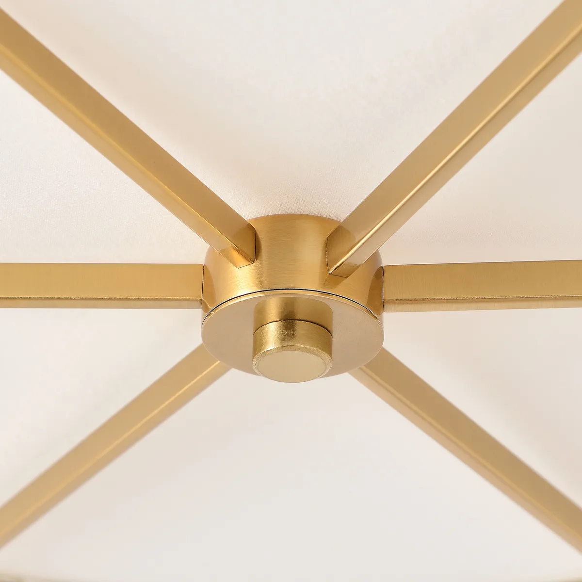 18" Fabric Flush Mount Light in Gold Finish, 3-Light — image 8