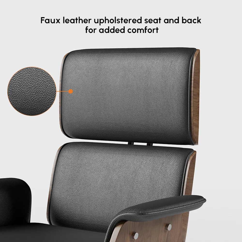 Modern Off White Home Office Chair Upholstered Swivel Task Office Chair High Back — image 6