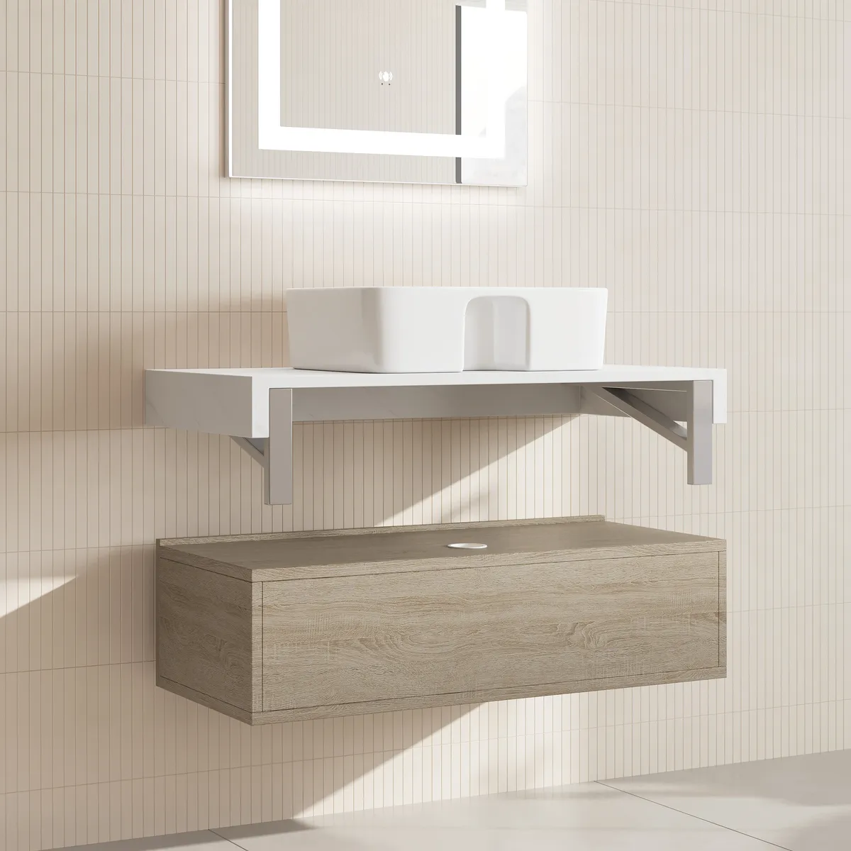 35.4" Floating Bathroom Vanity Set with Single Sink — image 12