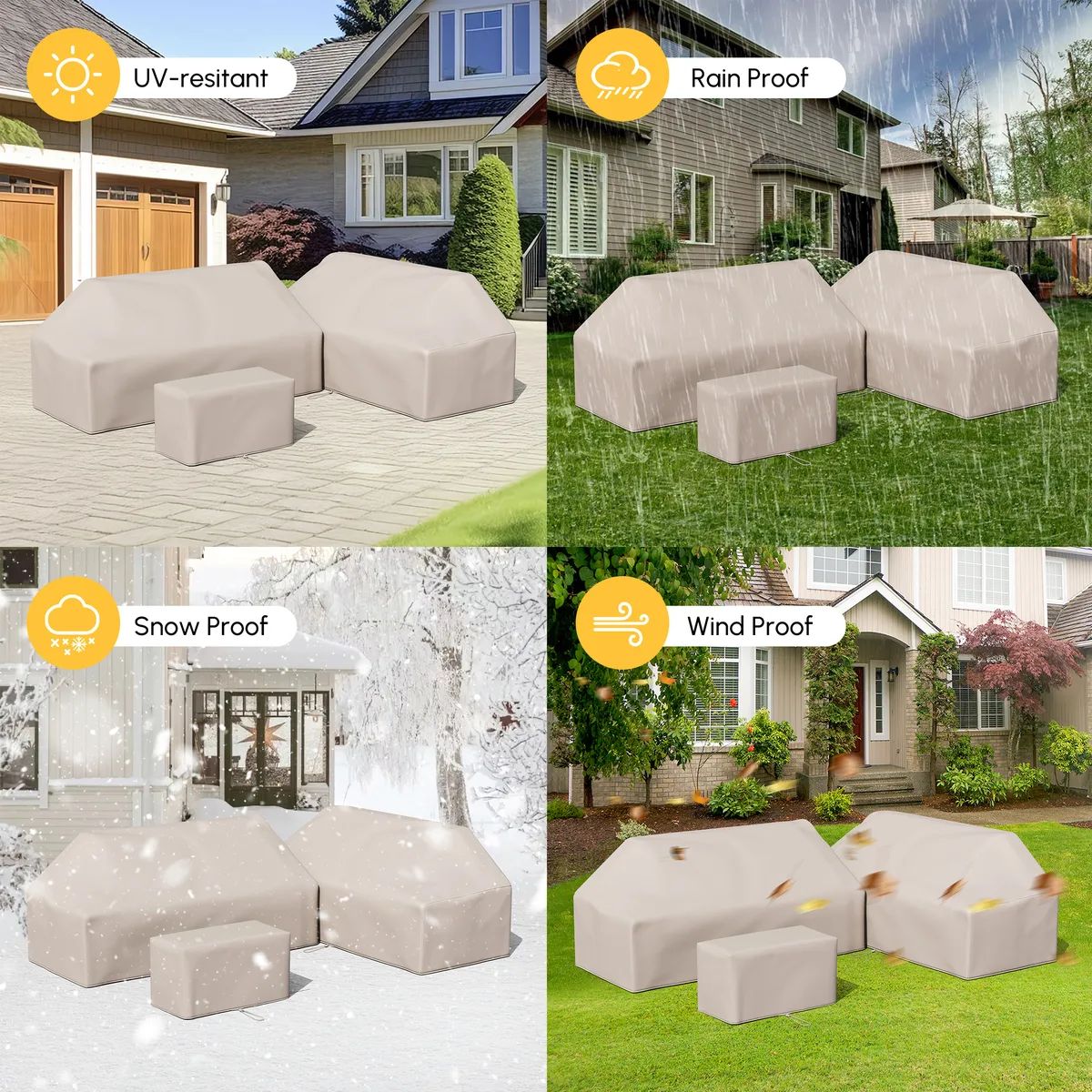 Slatera 600D Tough Canvas Waterproof Outdoor Patio Furniture Covers — image 13