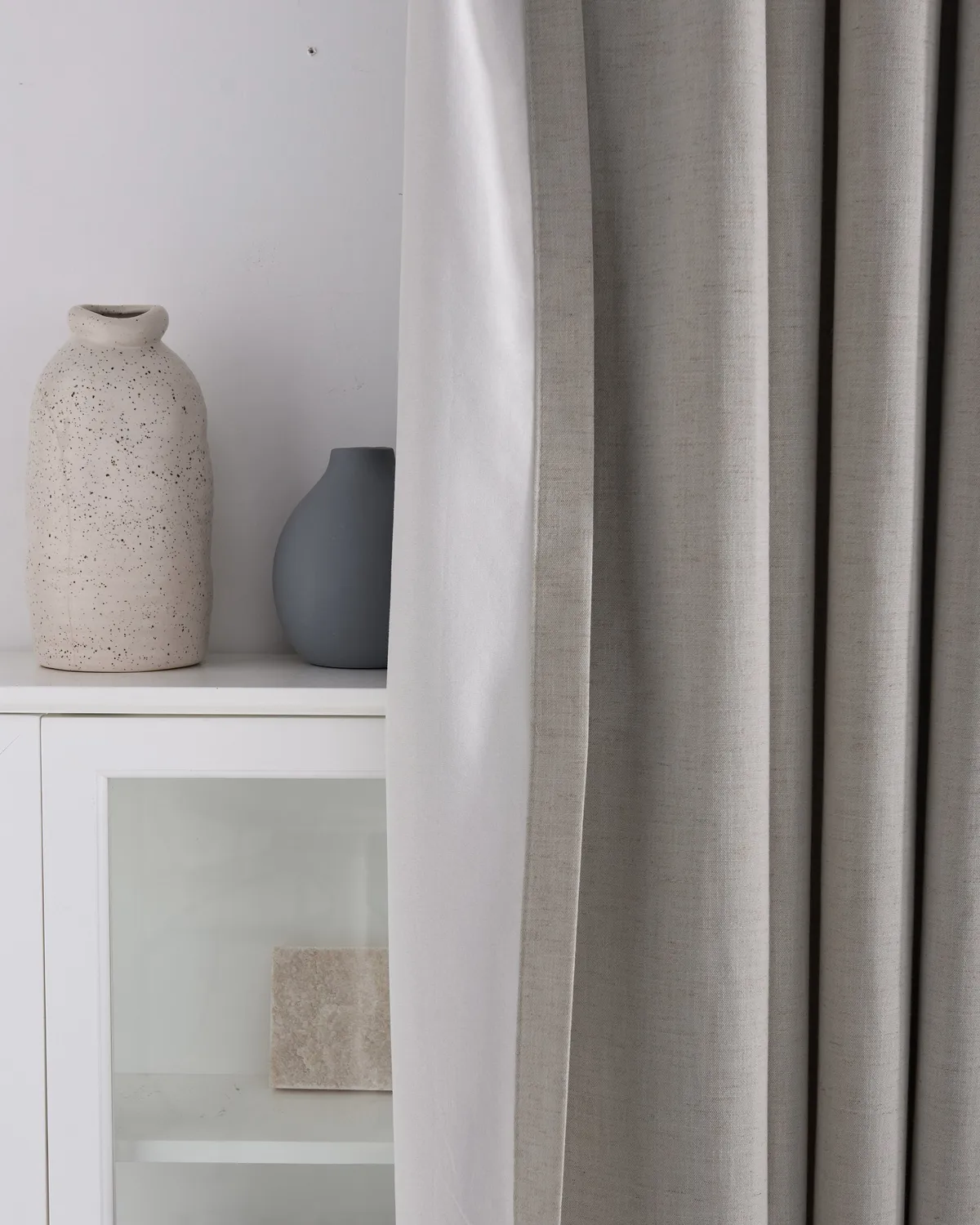 Sally 4 Layers 100% Blackout Soundproof Linen Blend Custom Curtain — image 5