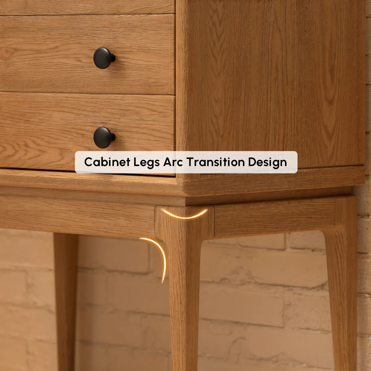 Mid-Century 3-Drawer Chest – Solid Ash Wood in Walnut Finish — image 18