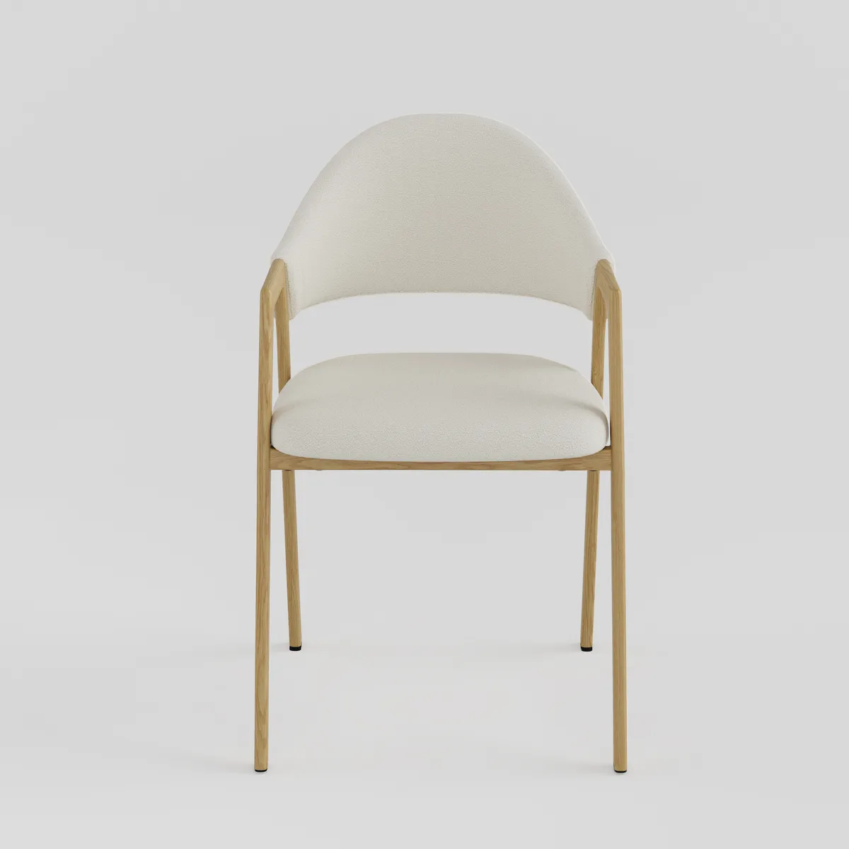 Blue Linen Upholstered 4-Piece Dining Chair Curved Back Chair — image 21