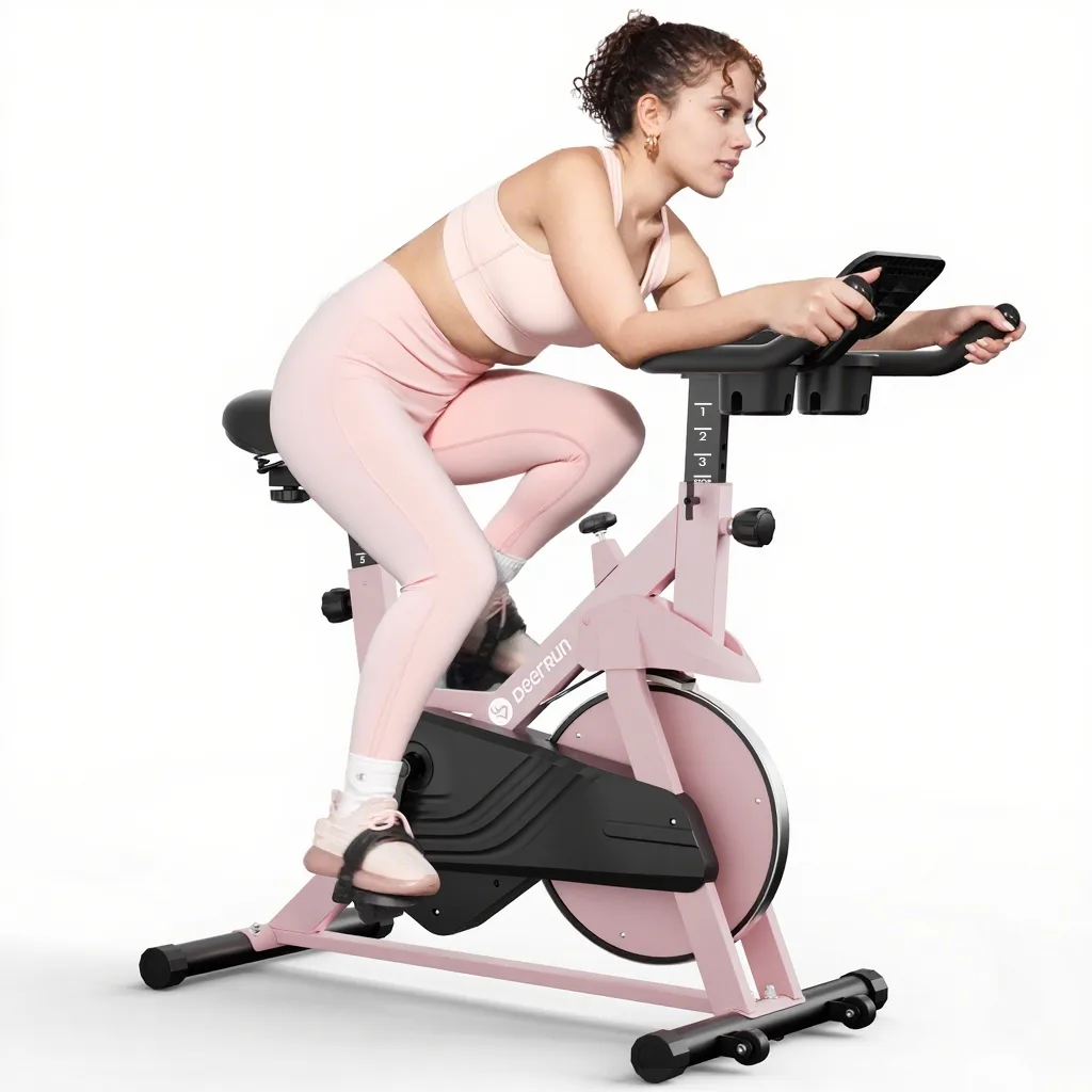 S500 Indoor Smart Stationary Cycling Bike with PitPat App, 1-32 Magnetic Resistance-Pink