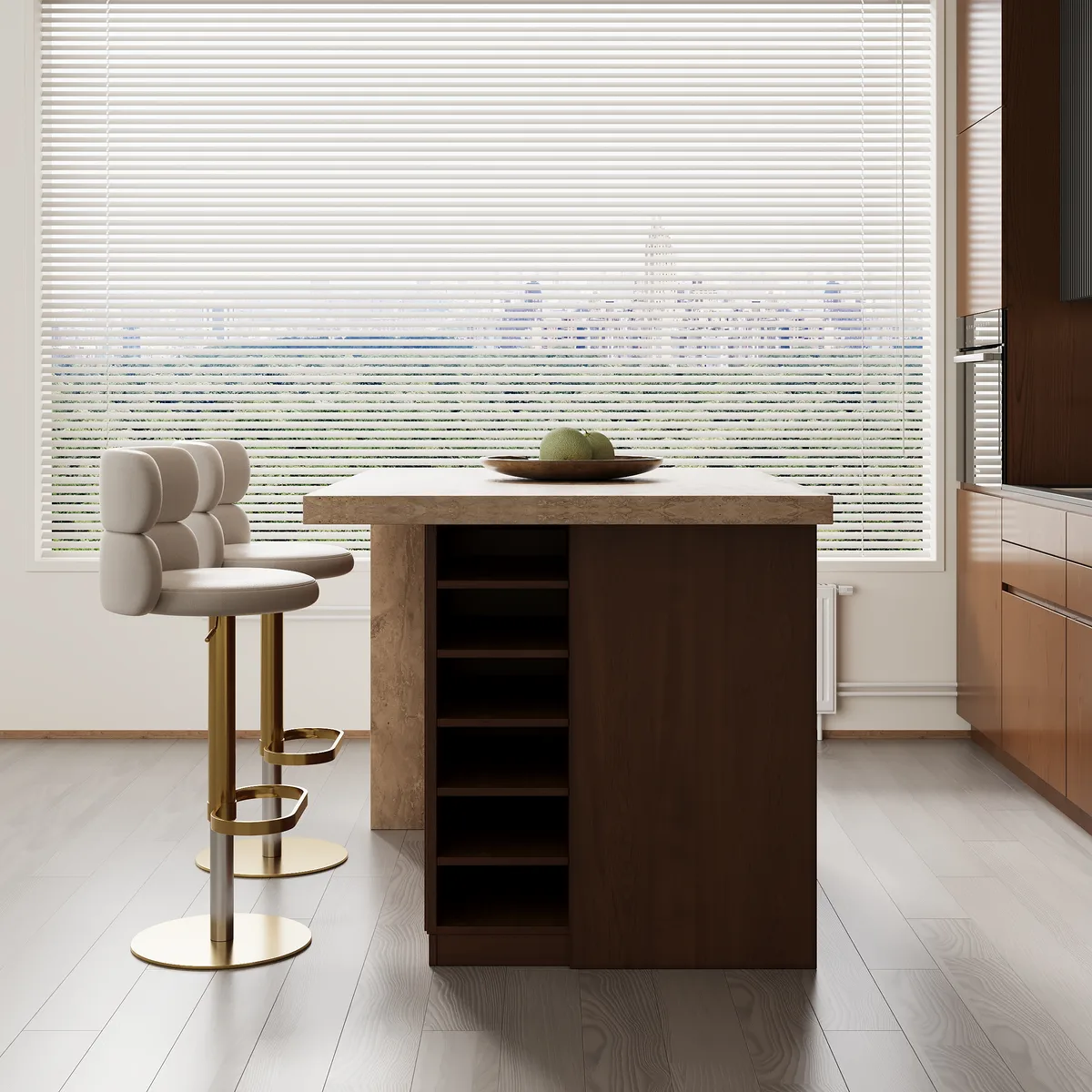72" Modern Kitchen Island Laminate & 4 Counter Stools Set Storage Cabinet — image 23