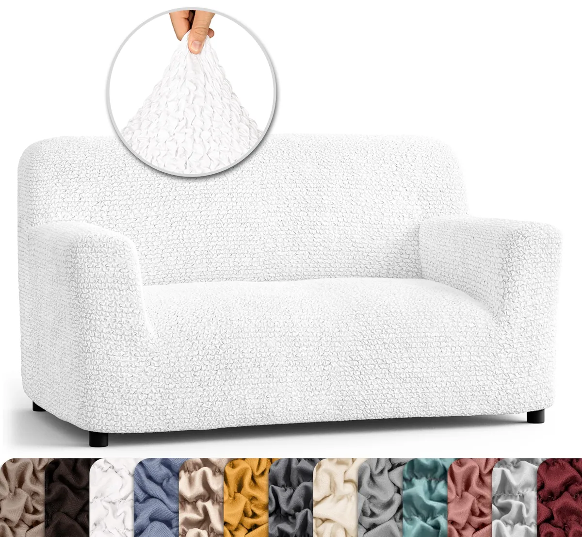 Loveseat Slipcovers - 1-Piece Furniture Protector - Form Fit, Machine Washable -MicrofibraCollection — image 23