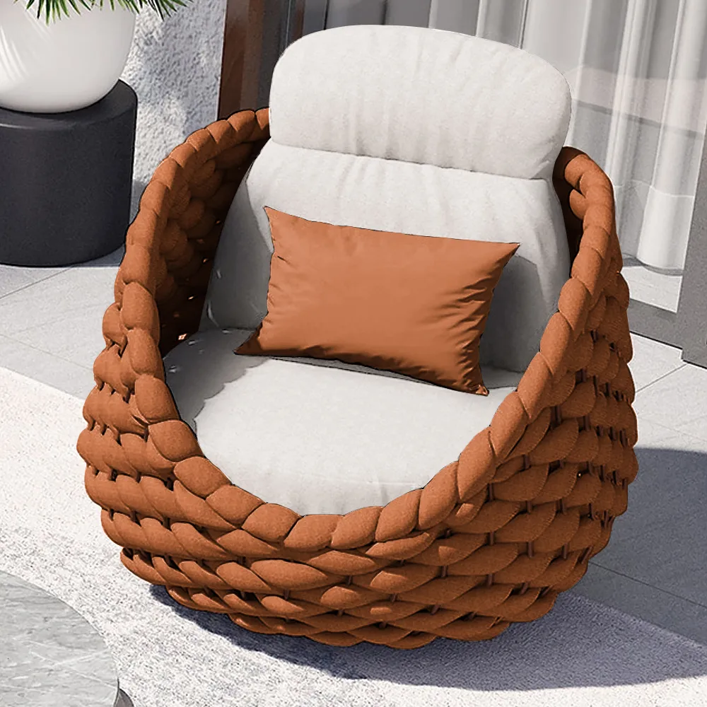 Cocaro 8-Piece Outdoor Rope Weave Sofa Set with Black Cover — image 16