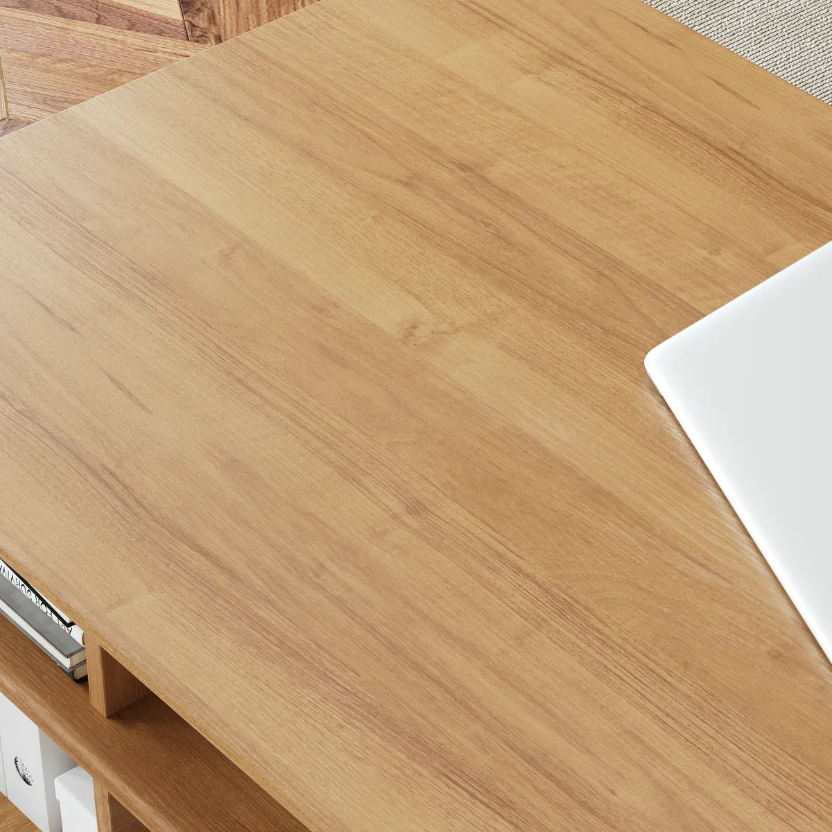 Mid-Century Solid Wood Home Office Desk with 6 Drawers — image 19