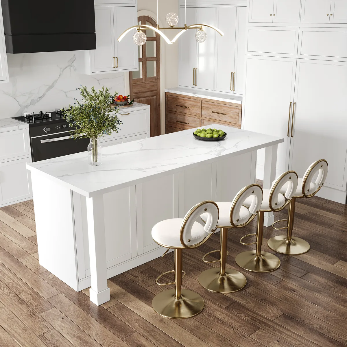 72" Modern Laminate Kitchen lsland Natural & White with Storage — image 21