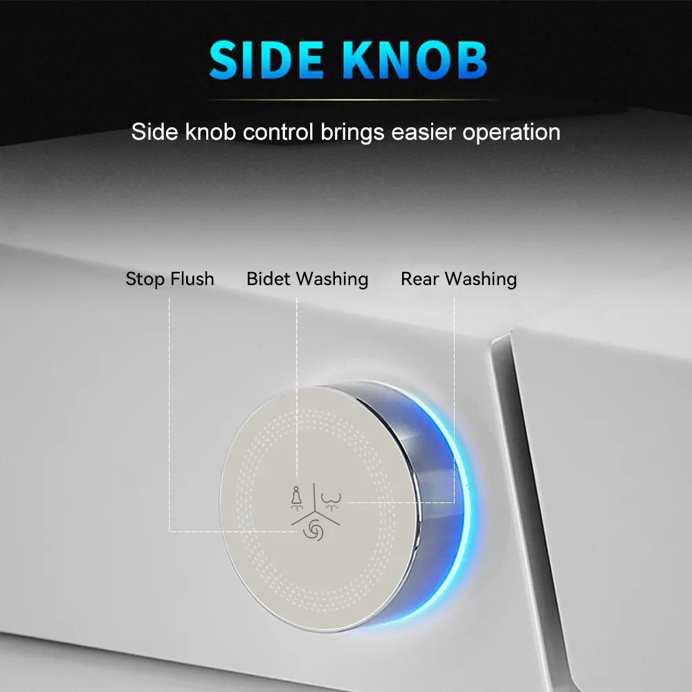 Set of Two Smart Toilet Floor Mounted One-Piece Self Clean Tankless Bidet Toilet — image 9