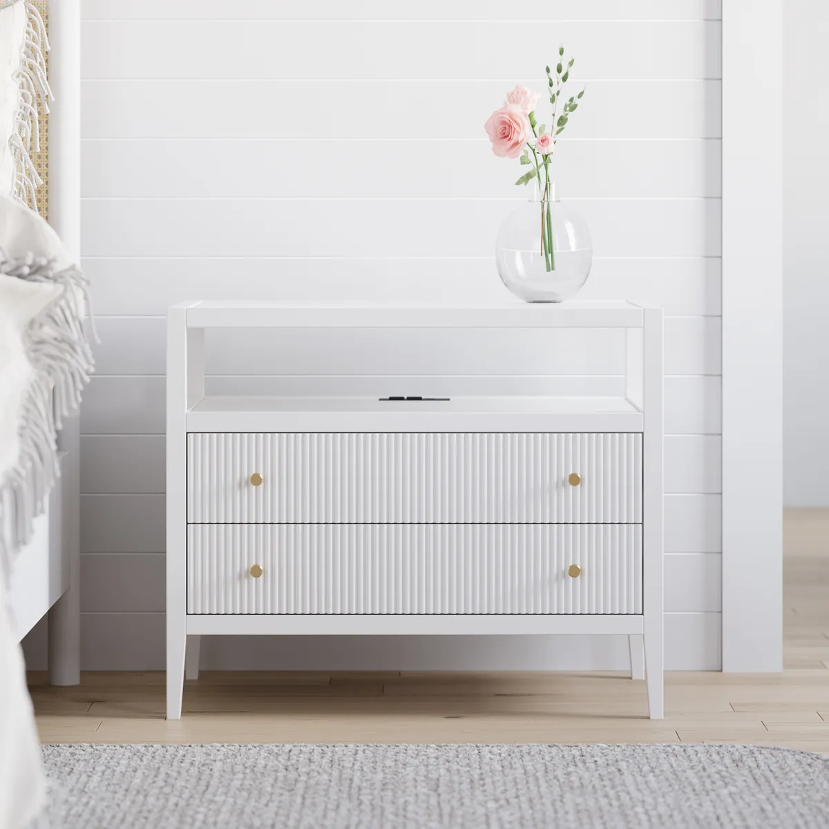 30" Wide Long Modern Smart Nightstand — image 3