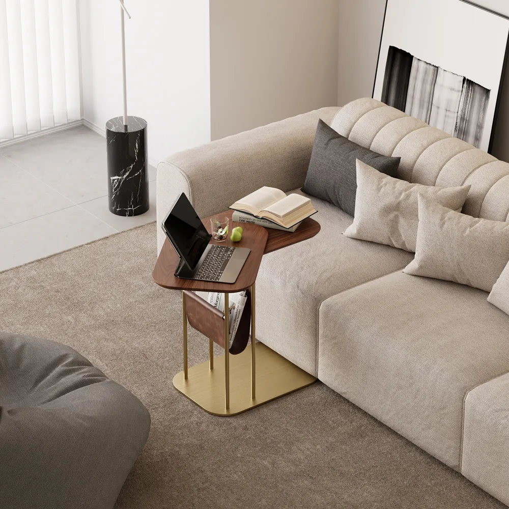 Modern Small C Shaped Rotating Side Table — image 13