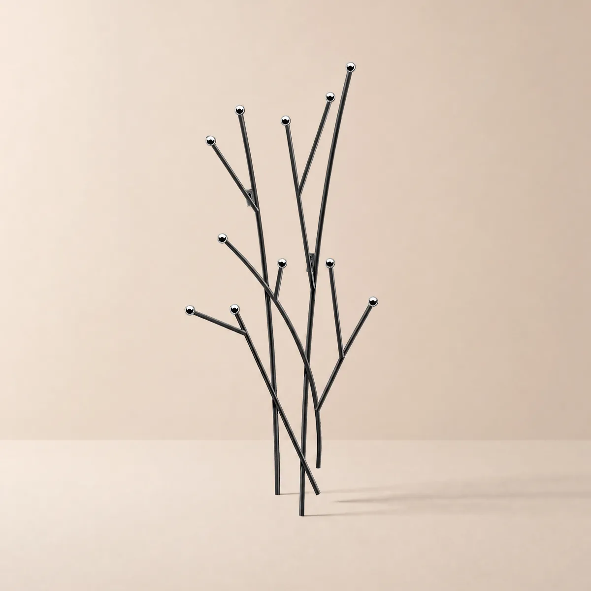 11 Hooks Wall Mounted Coat Racks Iron Entryway Furniture Tree Branch Shape — image 8