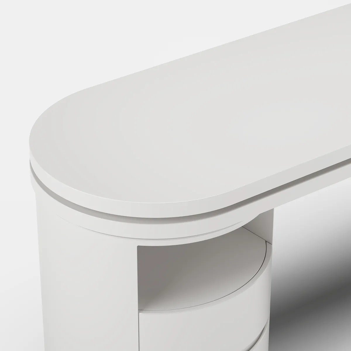 Modern 60" L-Shaped Walnut Office Desk with Drawers, Rotating Design — image 9