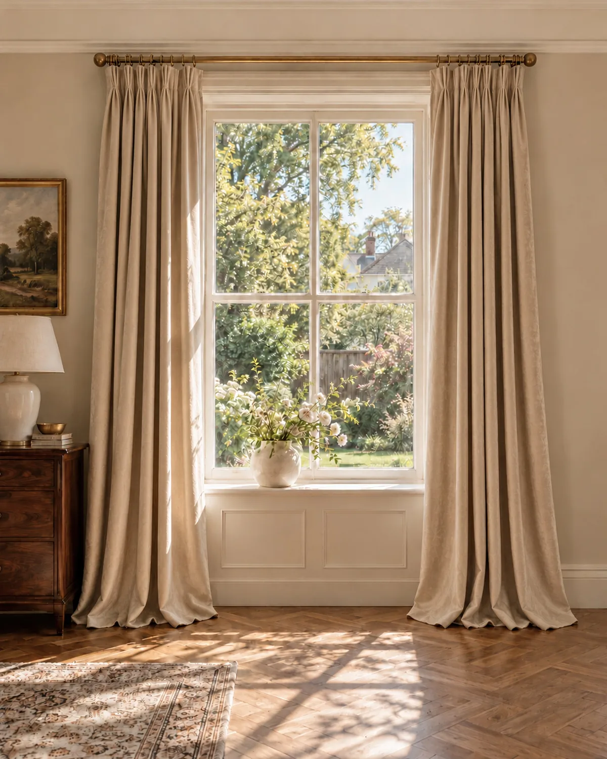 Glimmer 4 Layers Linen Blend Lightweight Soundproof Thermal Blackout Anti-Dust Textured Custom Curtain
