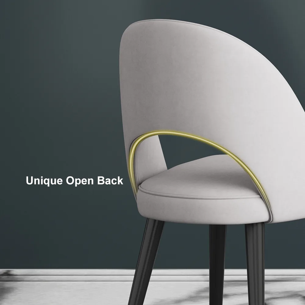 4-Pieces Modern Dining Chairs Cotton and Linen Upholstery — image 24