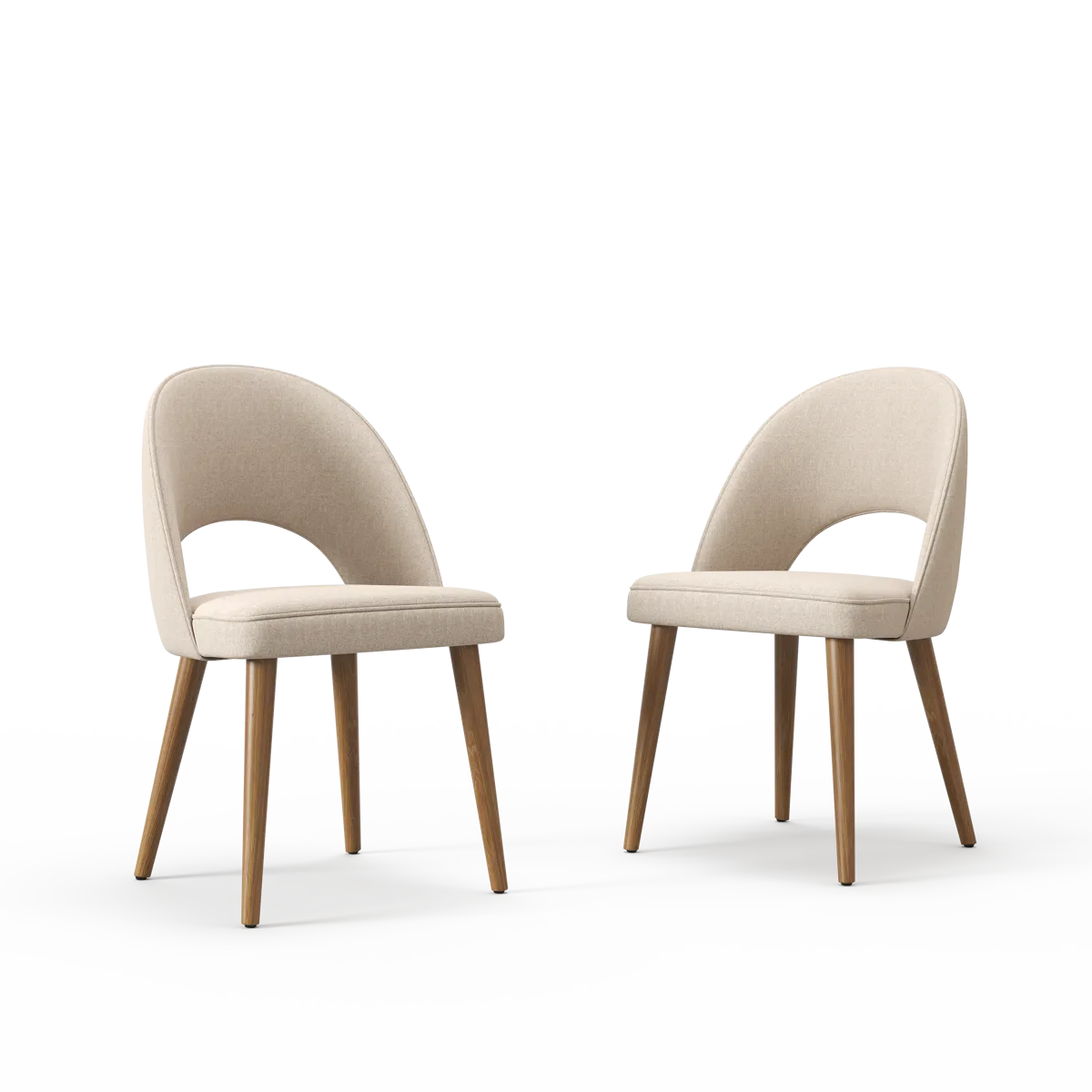4-Pieces Modern Dining Chairs Cotton and Linen Upholstery — image 7