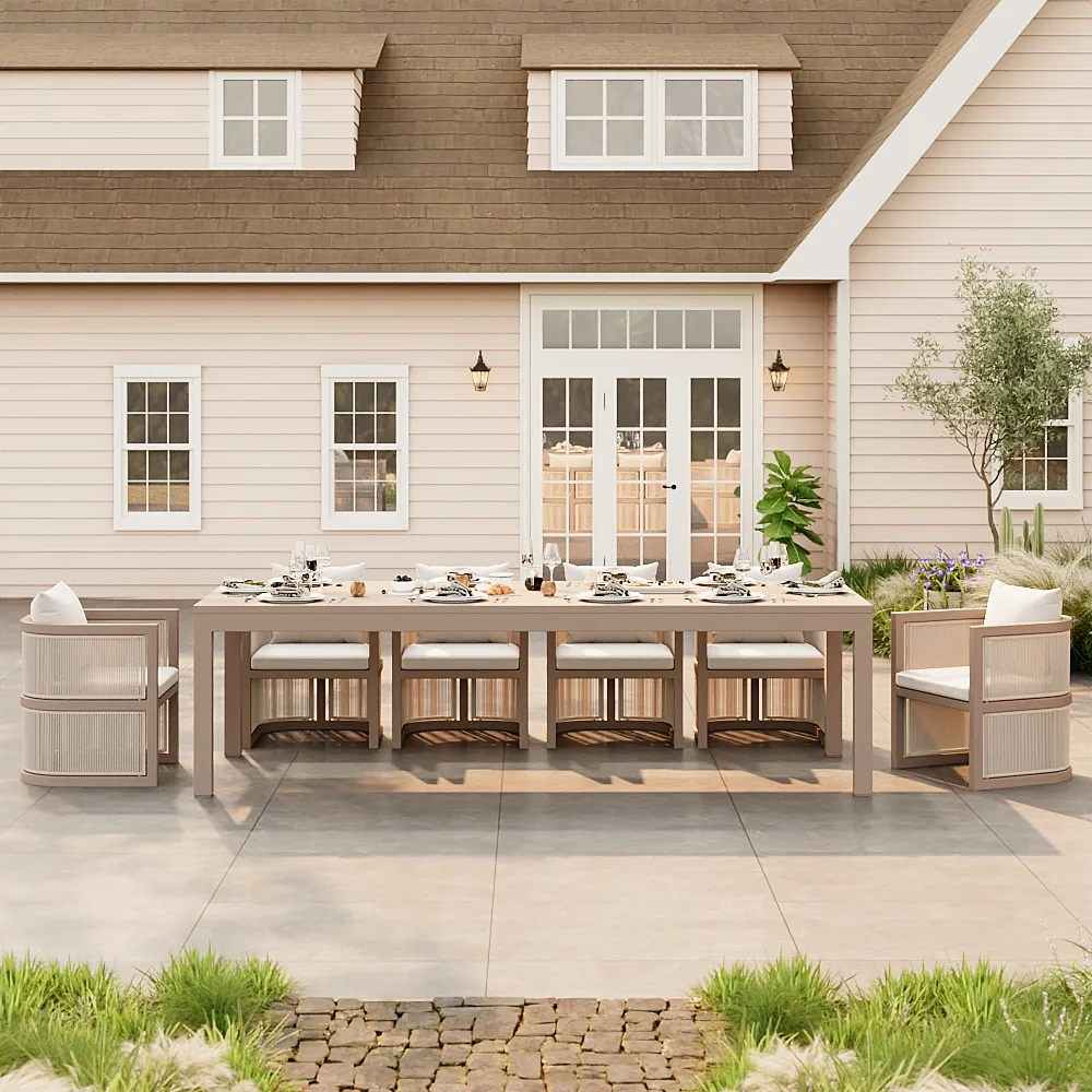 Wevara 7-Piece Outdoor Rope Weave Dining Set with 6 Chairs — image 15