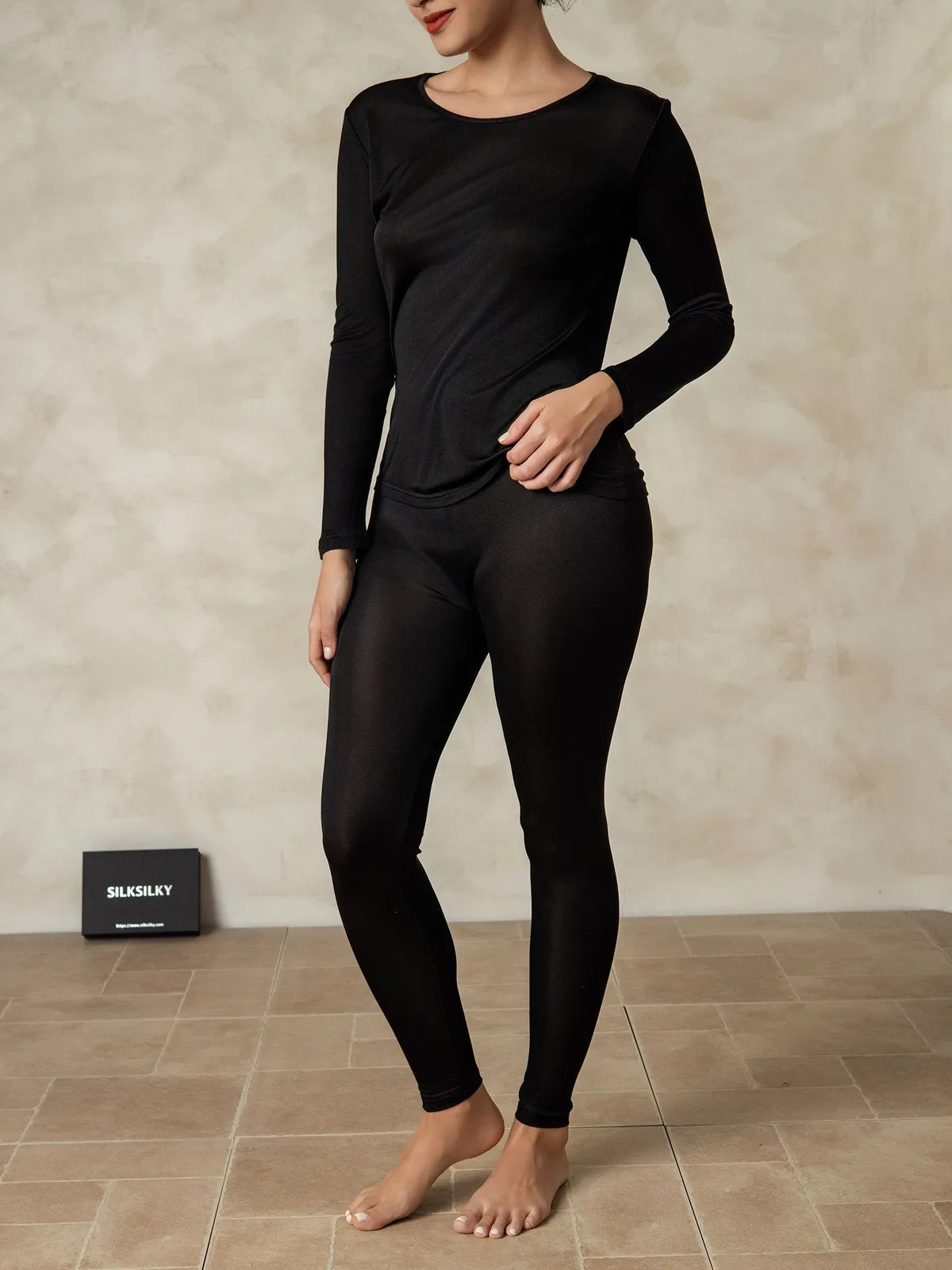 100% Mulberry Silk Women's Long Sleeve Long Johns — image 4