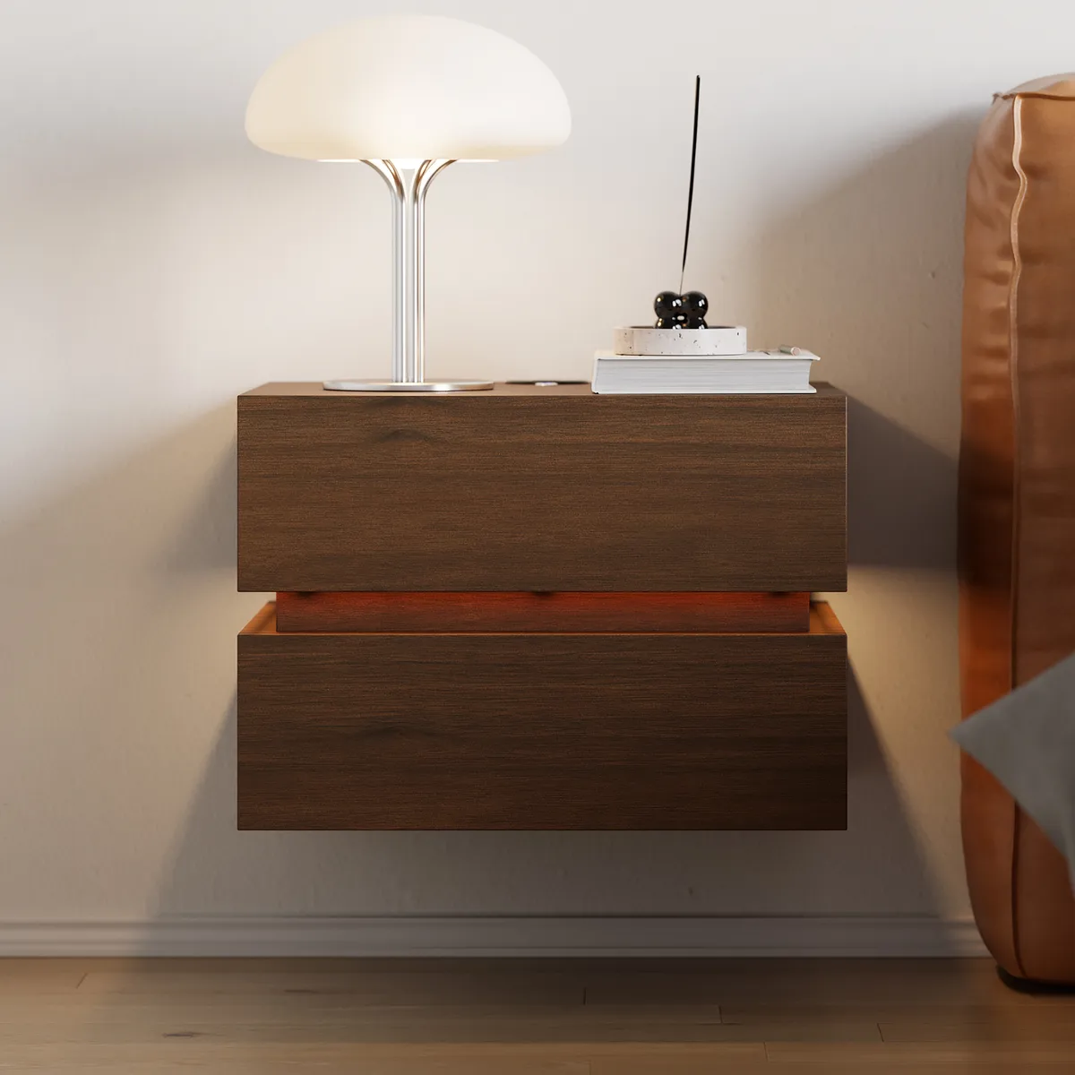 Lumio Floating Smart Nightstand with Charging Station & Light — image 9