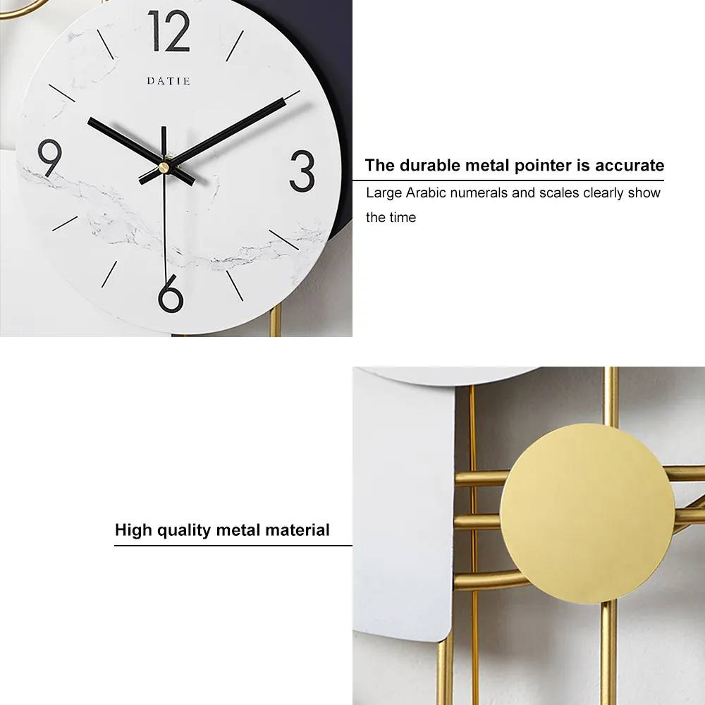 30" Modern Metal Wall Clock with Dimmable LED Light and Remote Control — image 20