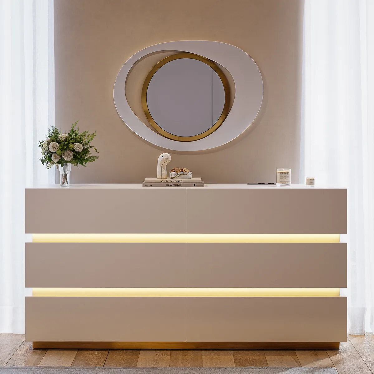 Lumio 47" LED 6-Drawer Dresser with Charging Station — image 12