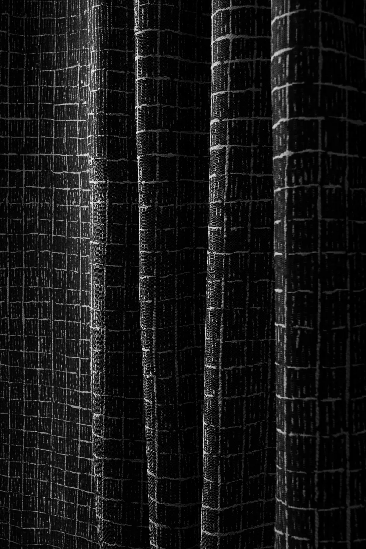 New York Grid Patterned Textured Waterproof Custom Outdoor Curtain — image 2