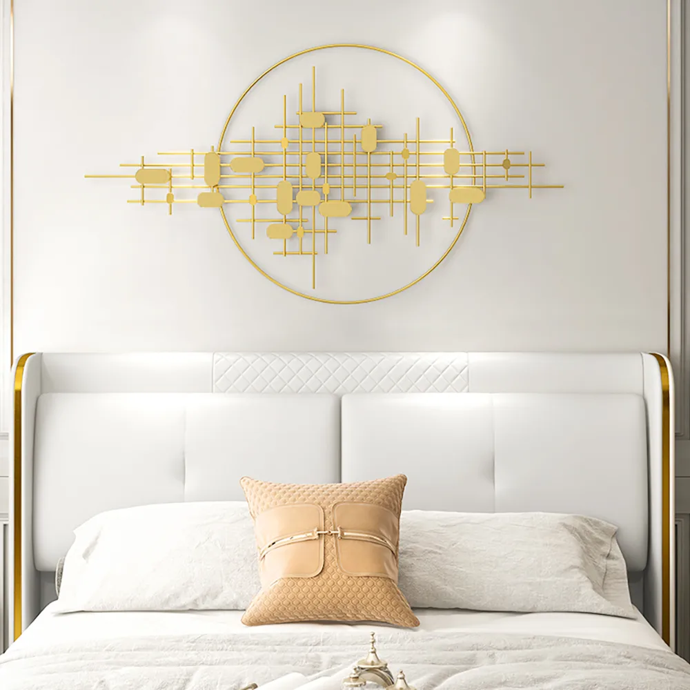 3D Modern Big Gold Wall Decor For Living Room Unique Decorative Metal Home Hanging Art — image 6