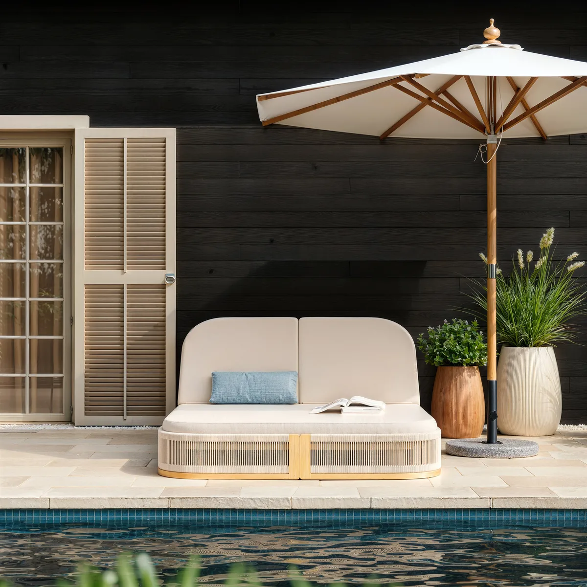 Costra Outdoor Aluminum & Rope Weave Reclining Chaise Lounge — image 15