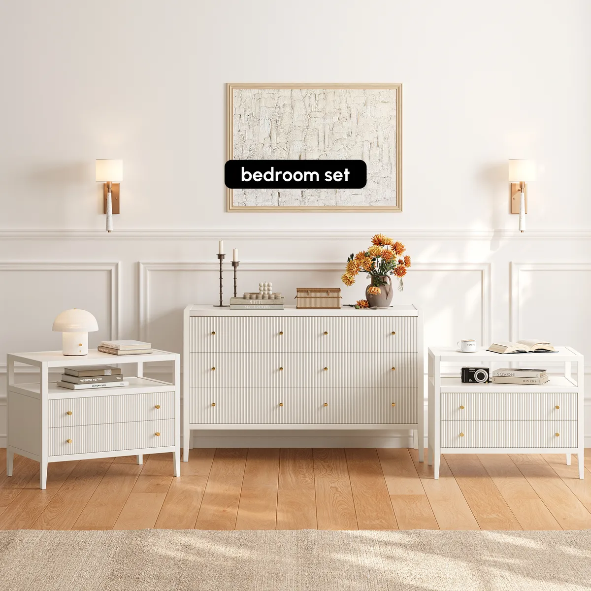 30" Wide Long Modern Smart Nightstand — image 4