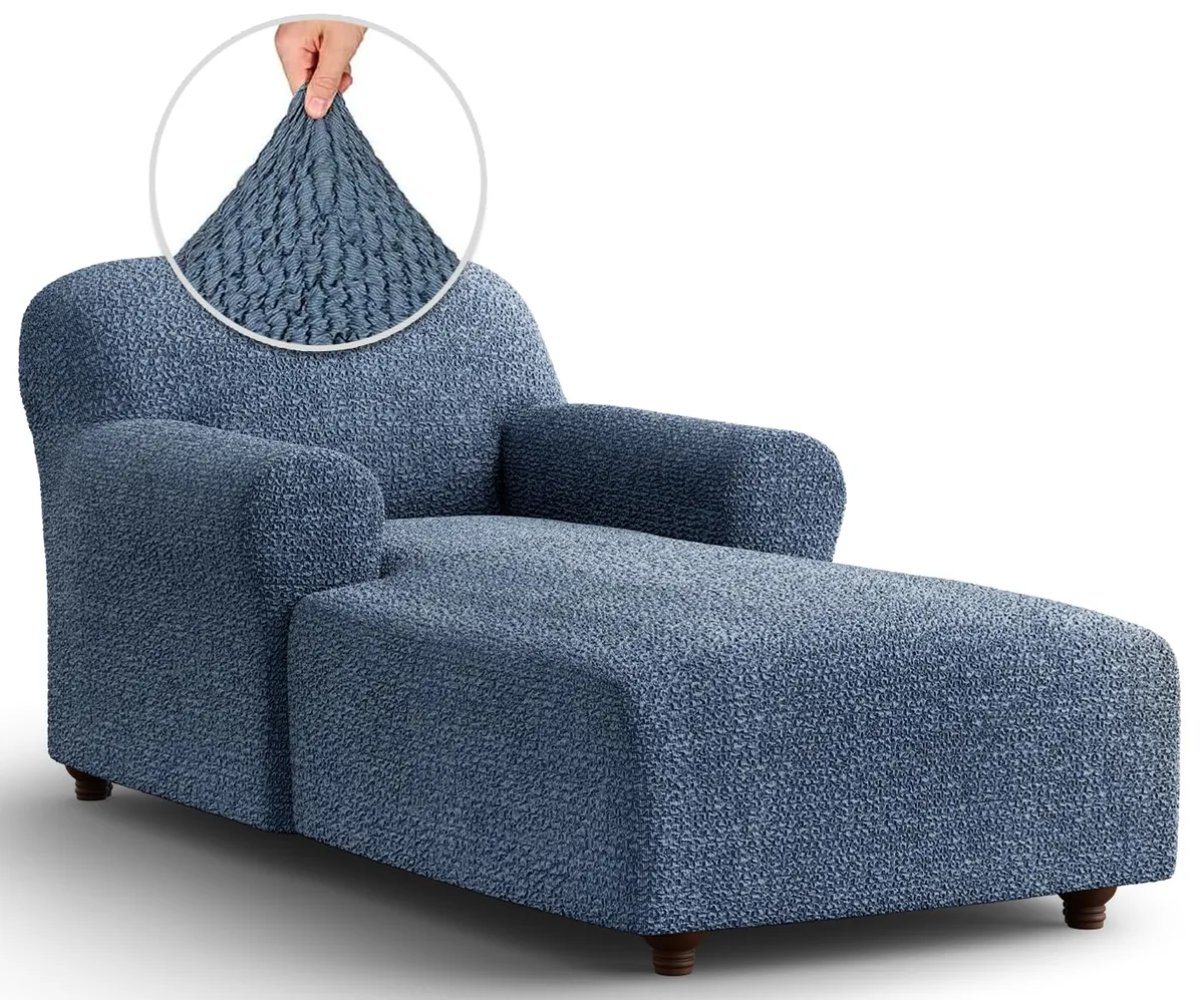 Chaise Lounge Slipcovers - 1-Piece Furniture Protector - Form Fit, Machine Washable - CottonRich Collection