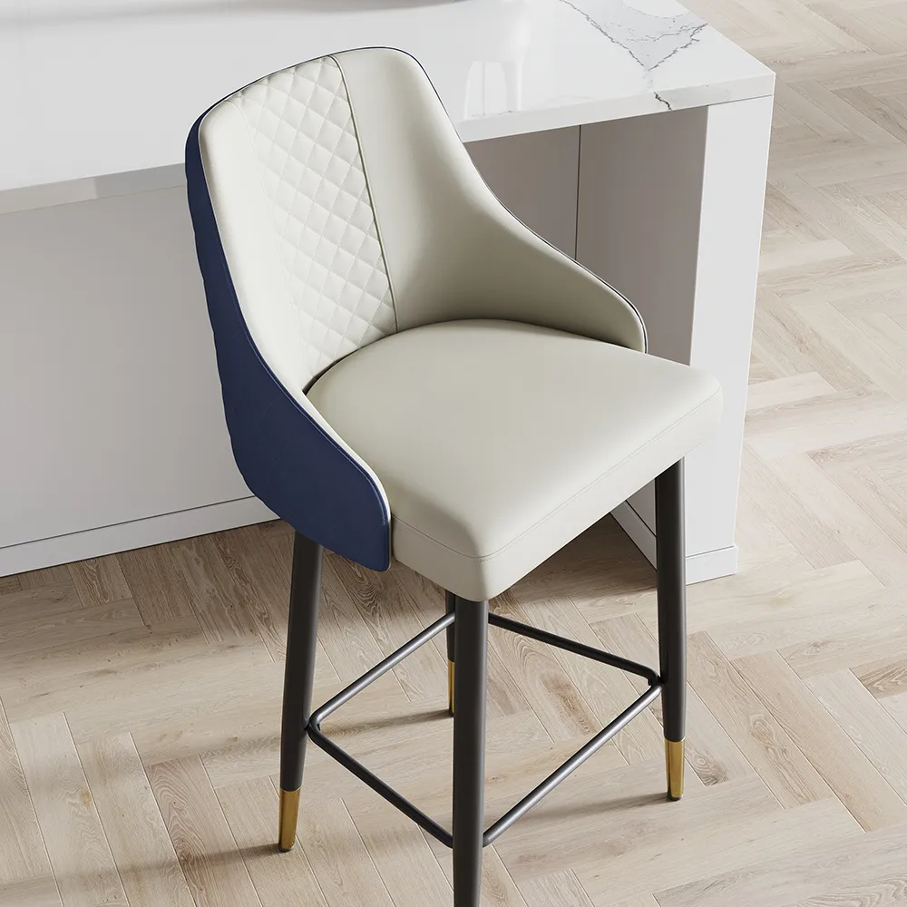 Diamic Black Faux Leather Counter Stool with Upholstered — image 5
