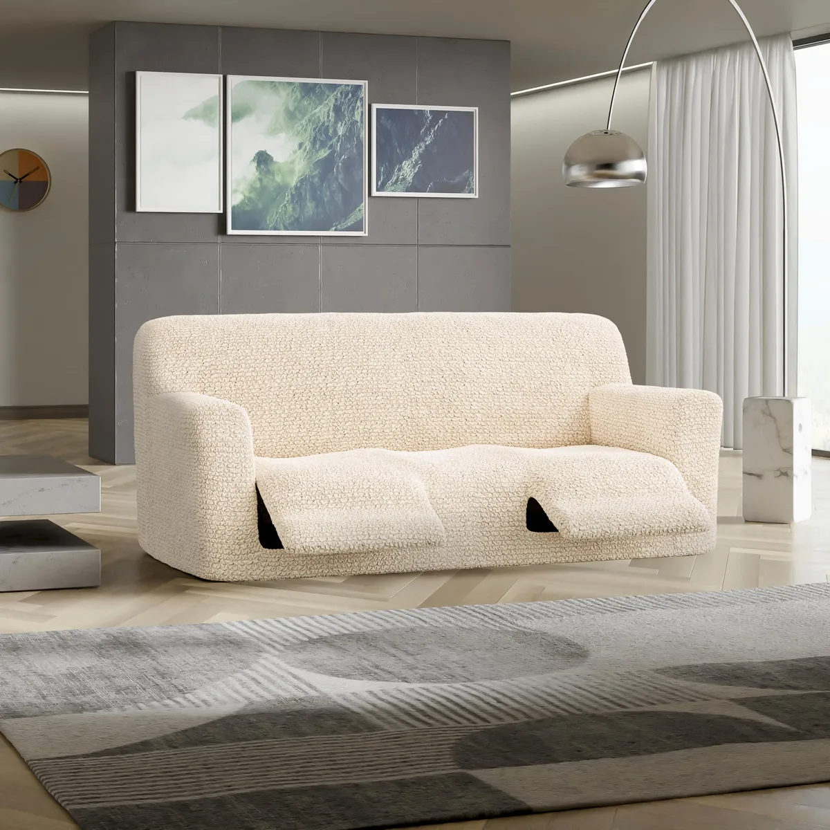 Recliner Sofa Slipcover - 1-Piece Furniture Protector - Form Fit, Machine Washable -MicrofibraCollection — image 12