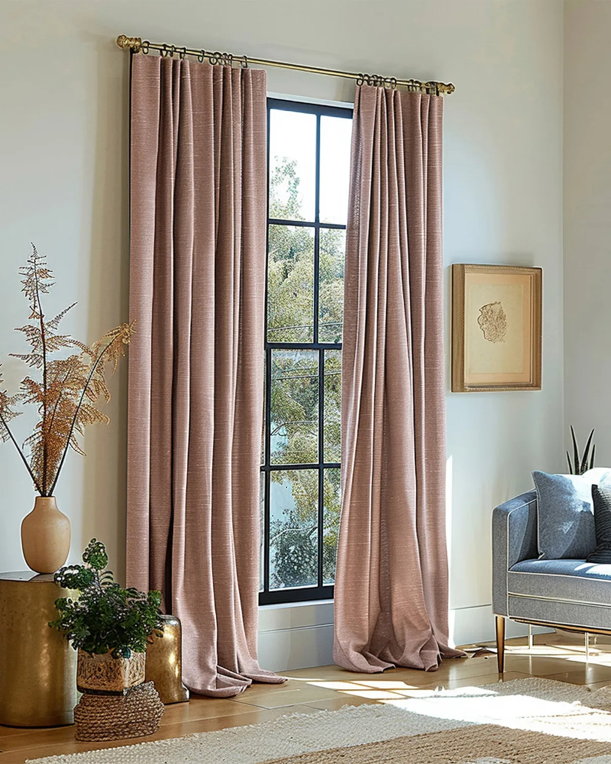 Florence 4 Layers OEKO Heavyweight Soundproof Thermal 100% Blackout Woven Textured Custom Curtain