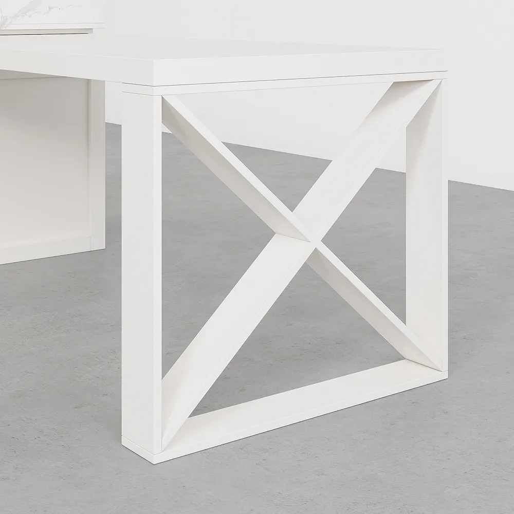 73"-93" Extendable White&Black Kitchen Island with Storage Kitchen Cabinet — image 8