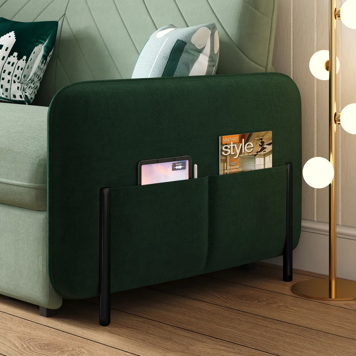 68" Full 2-Seater Boucle Convertible Sleeper Sofa — image 29