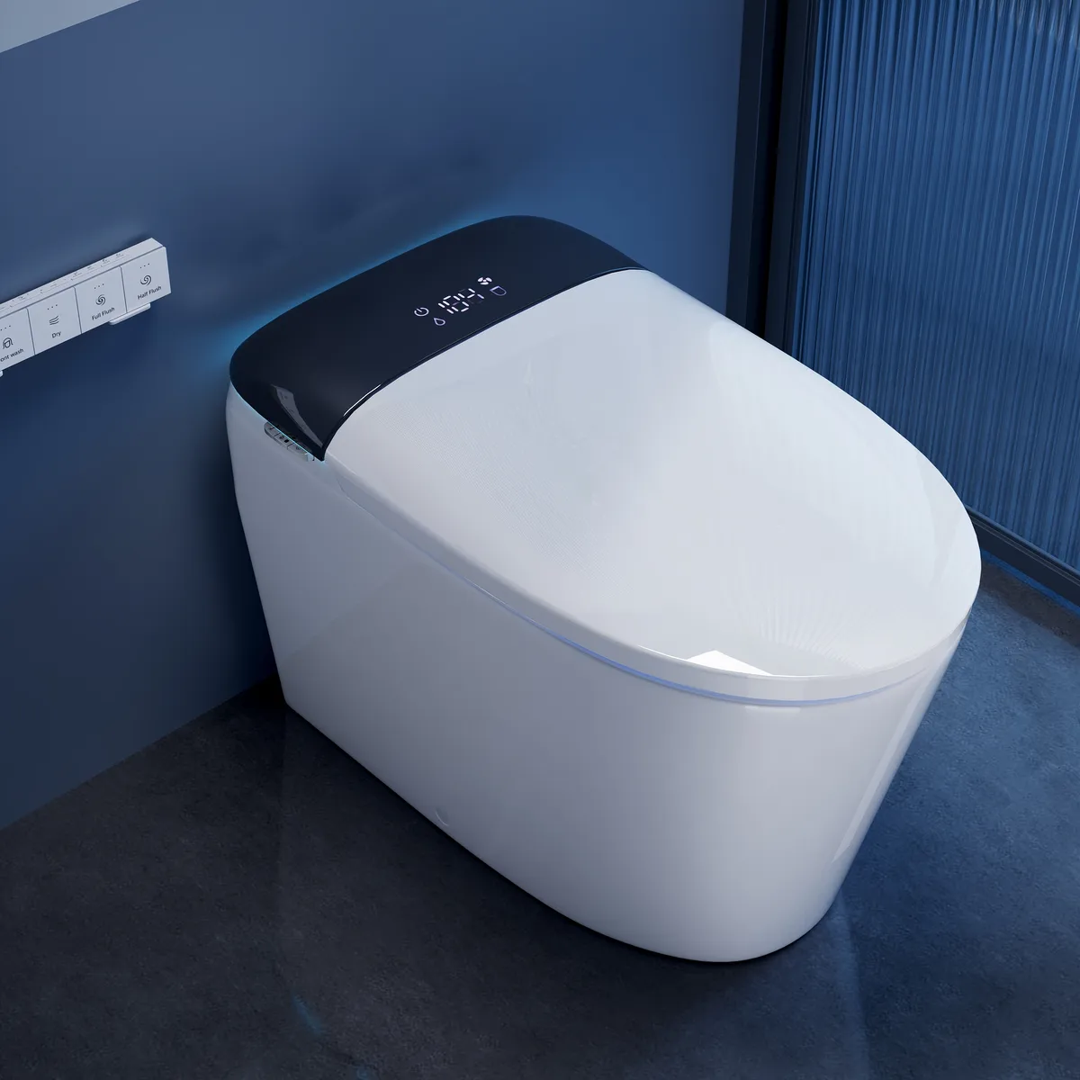 Smart Bidet Toilet with Built-in Tank, Foam Shield, ADA Seat Height, Auto-Open Lid — image 3