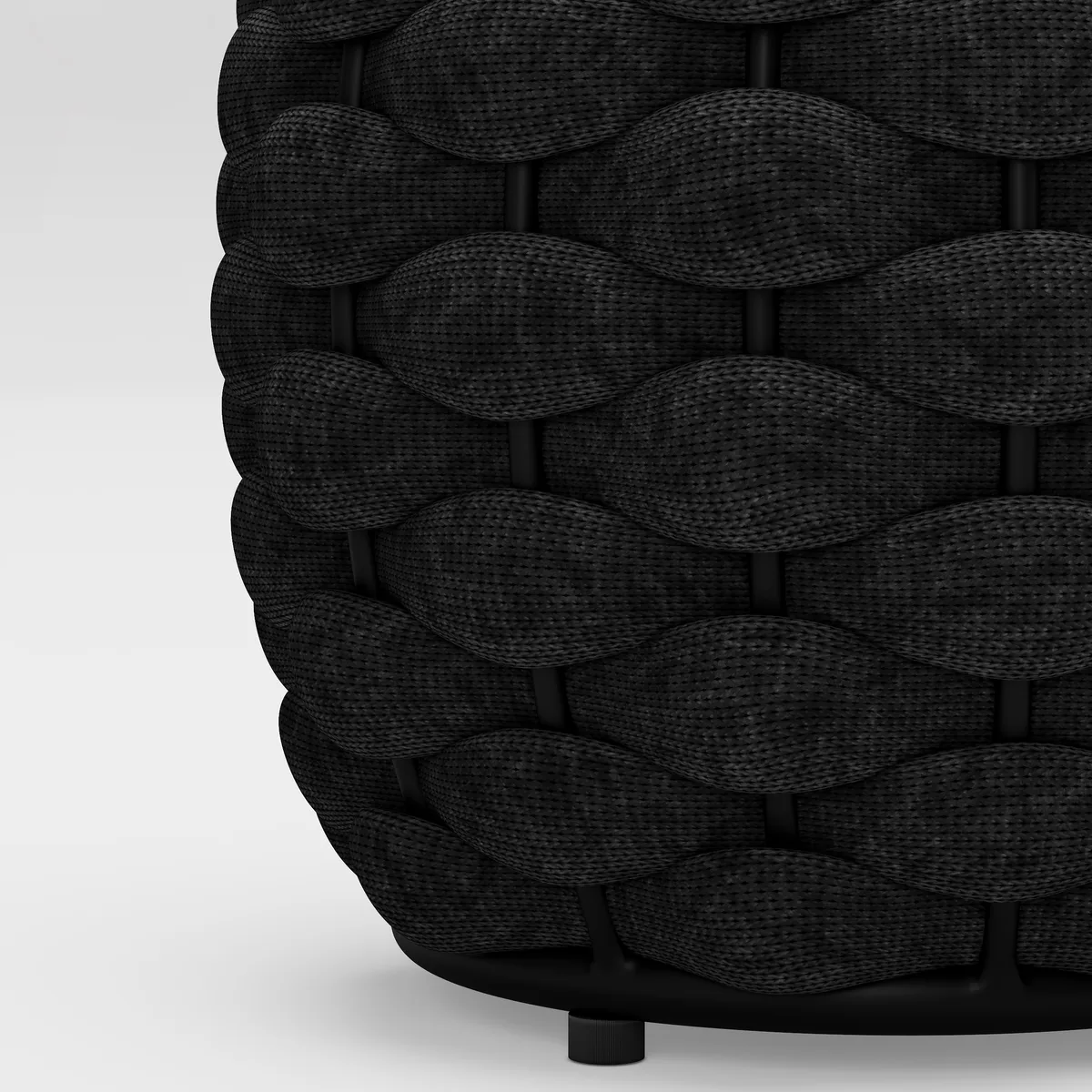 Cocaro Outdoor Rope-Woven Side Table with Storage & Slate Top in Dark — image 7