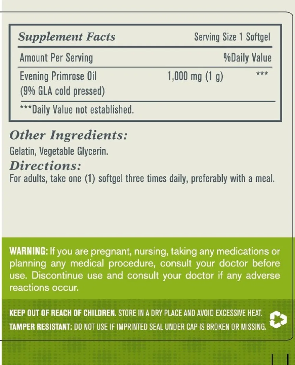 Evening Primrose Oil (Promotes Women Health, Natural Support for Women PMS), USA, FDA, GMP, NPAC-1000mg, 60 Softgels — image 4
