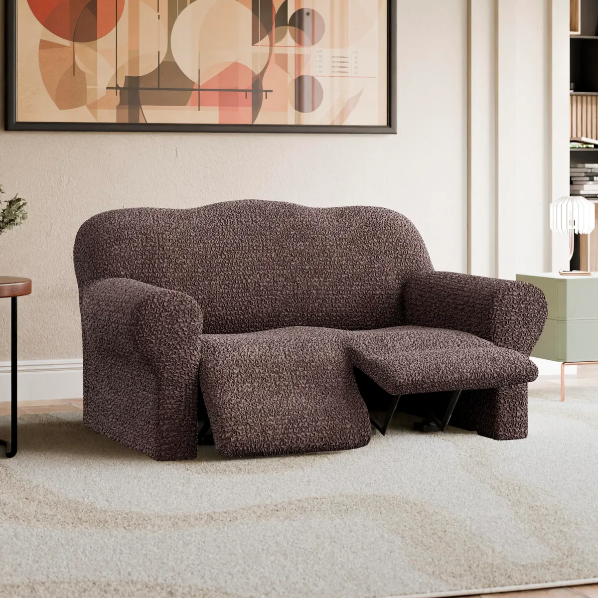 Recliner Loveseat Slipcover - 1-Piece Furniture Protector - Form Fit, Machine Washable - CottonRich Collection — image 6