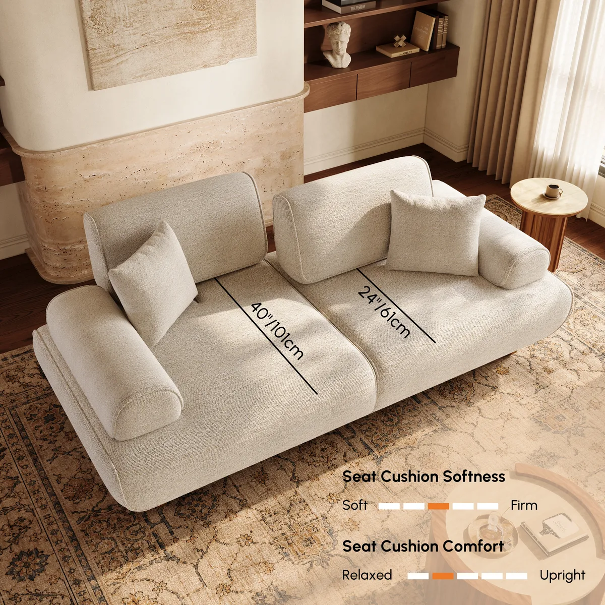 Performance Chenille Adjustable Backrest Sofa — image 8