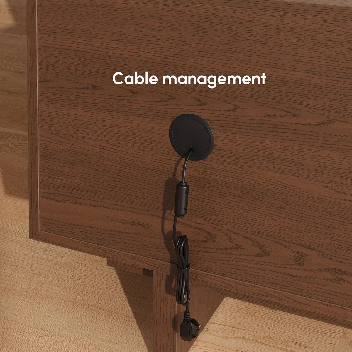 Panvyr 80" Ash Wood Walnut TV Stand with Storage — image 9