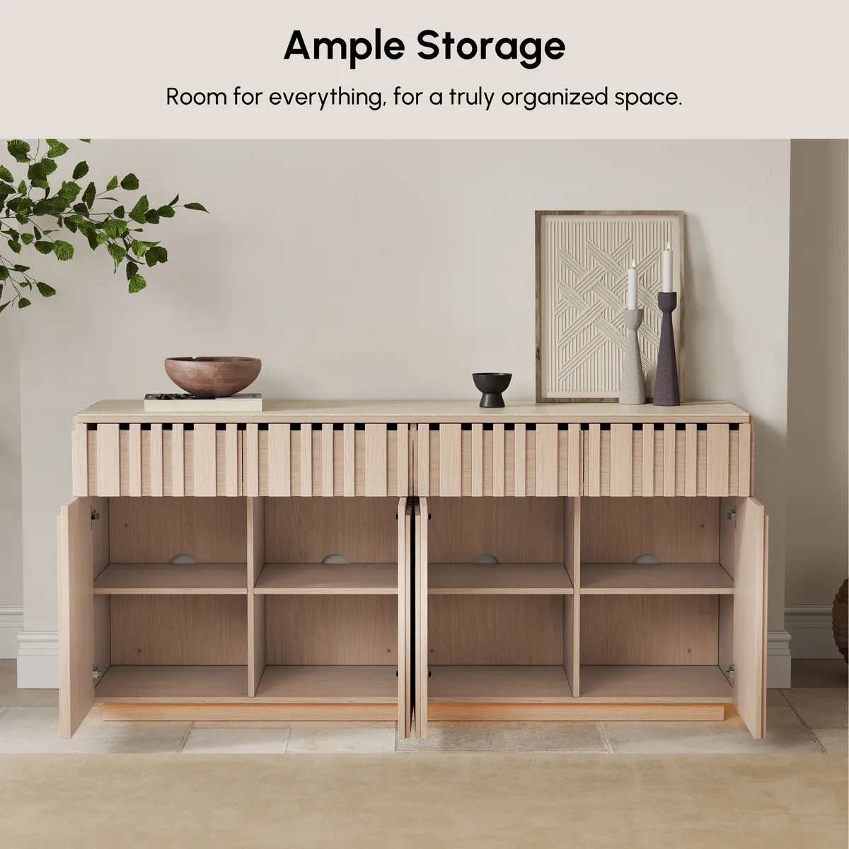 Aura 65" Ash Wood Slatted — image 27