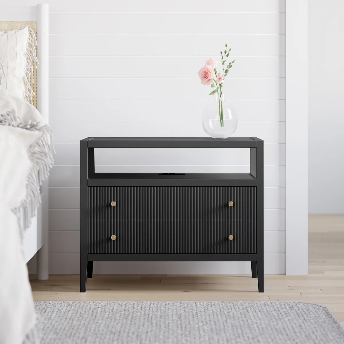 30" Wide Long Modern Smart Nightstand — image 13