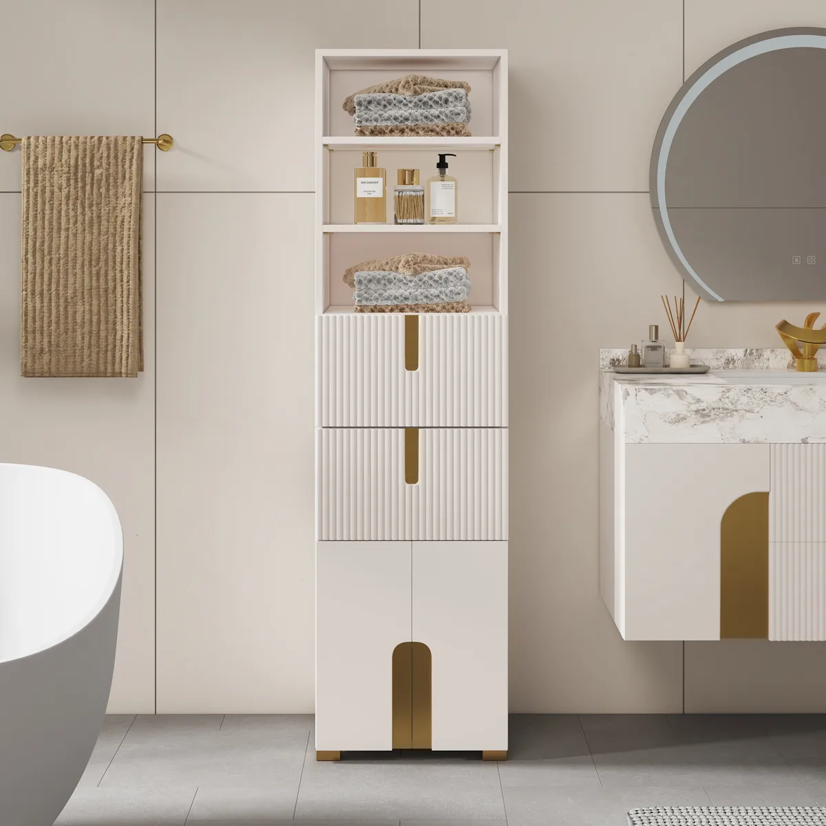 Artis 36" Single Bathroom Vanity & 59" Bathroom Storage Cabinet Set — image 3