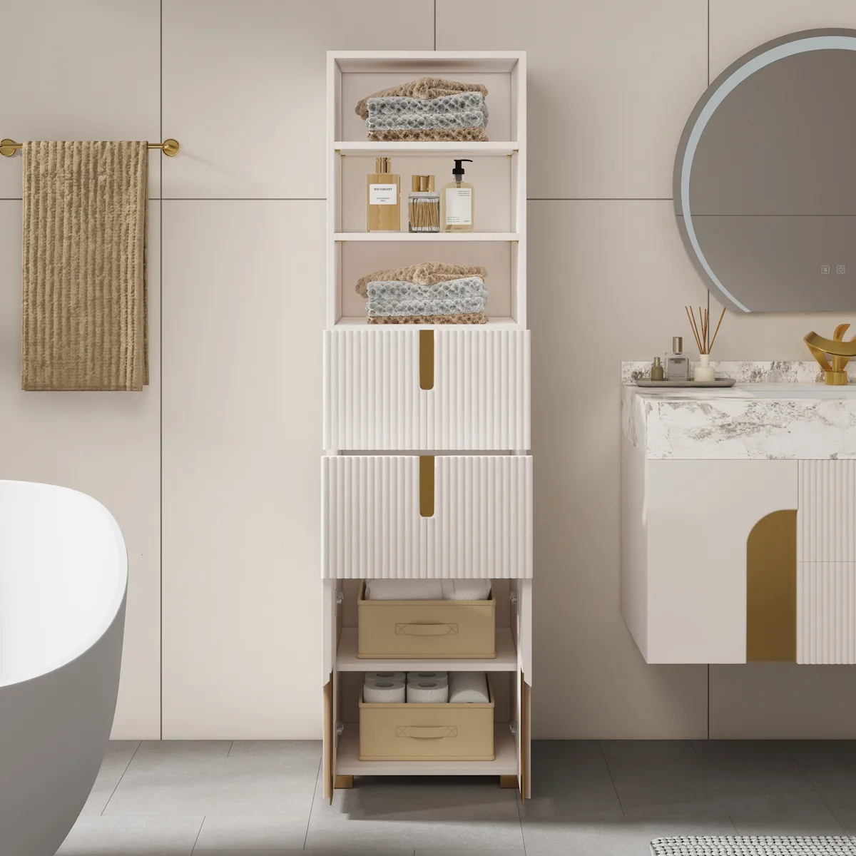 Artis 36" Single Bathroom Vanity & 59" Bathroom Storage Cabinet Set — image 4